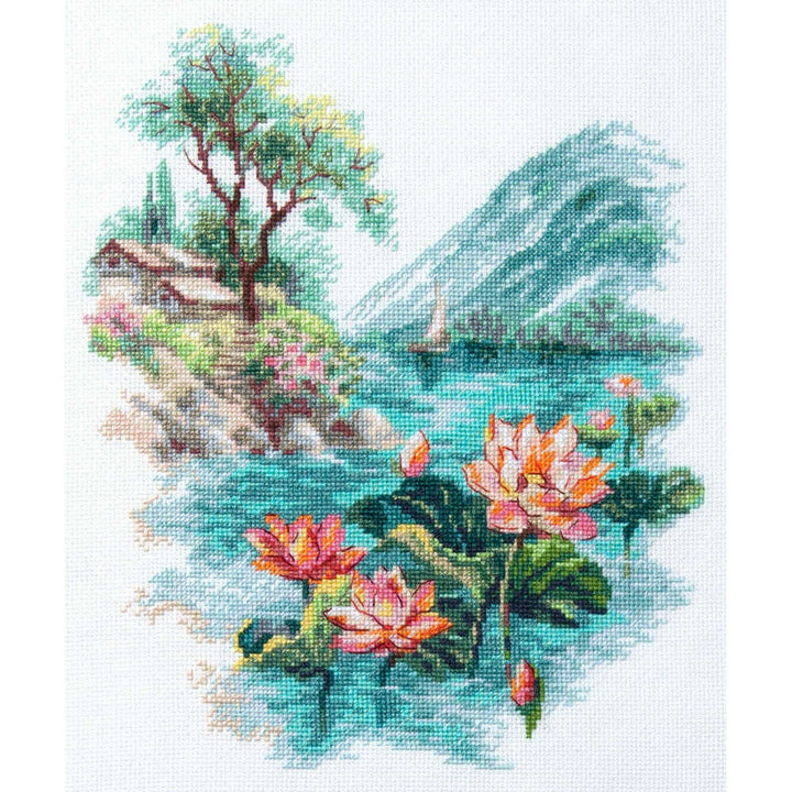Blooming Lotuses 70-01 Counted Cross-Stitch Kit