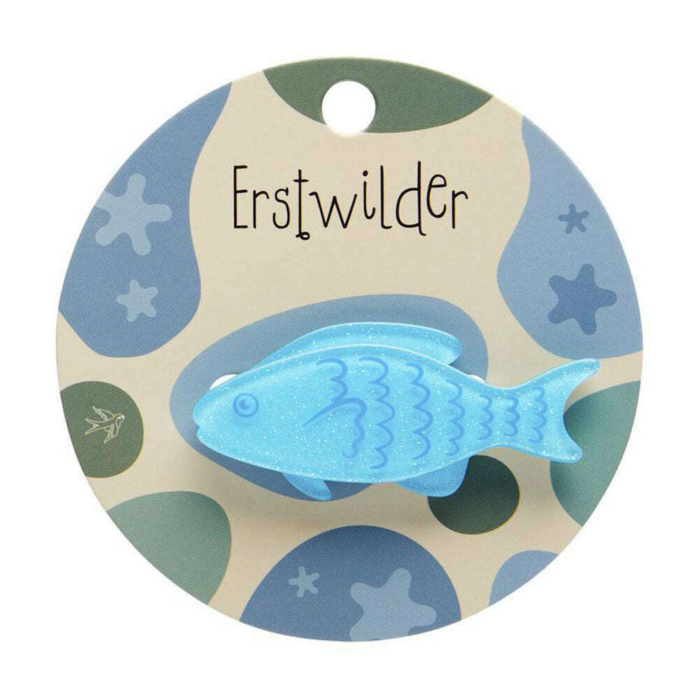 Blue Fish Simplified Mini Brooch by Erstwilder 1