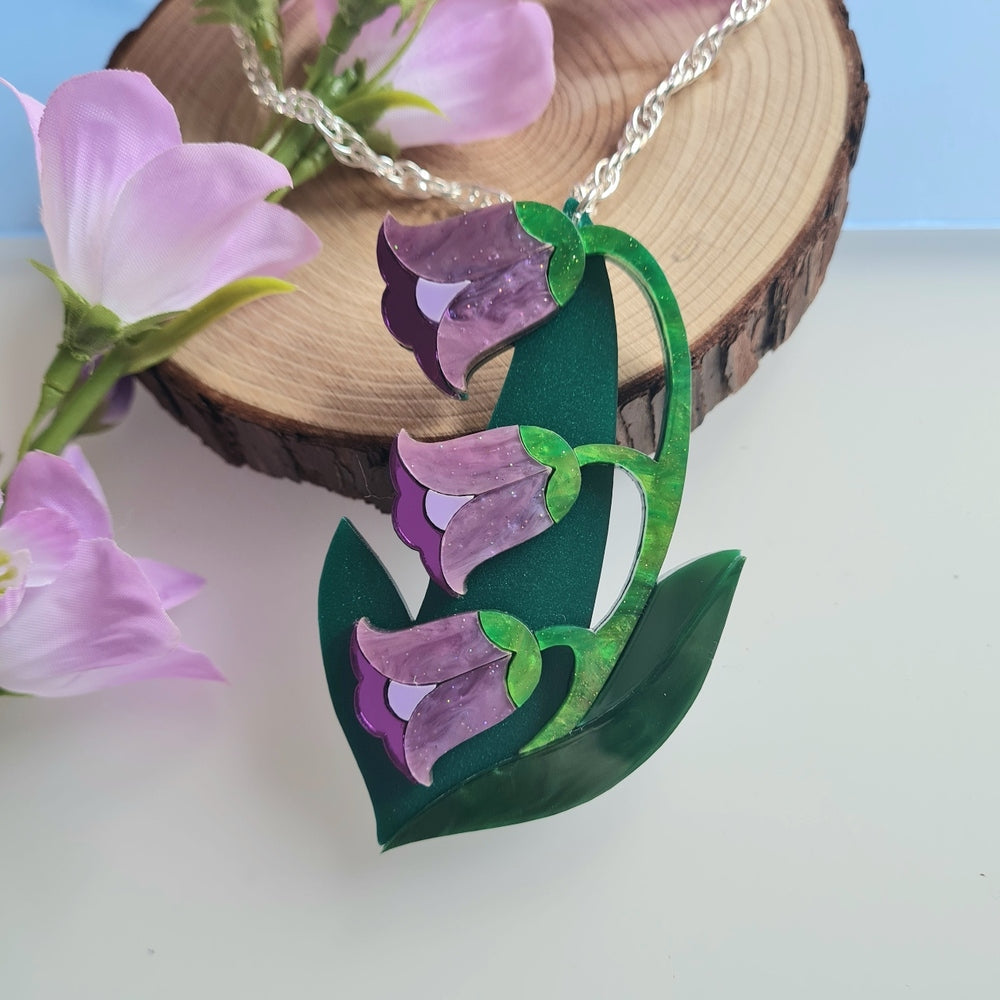 Bluebell Purple Brooch or Necklace - Pre Order by Cherryloco Jewellery 1