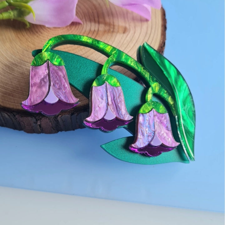 Bluebell Purple Brooch or Necklace - Pre Order by Cherryloco Jewellery 3