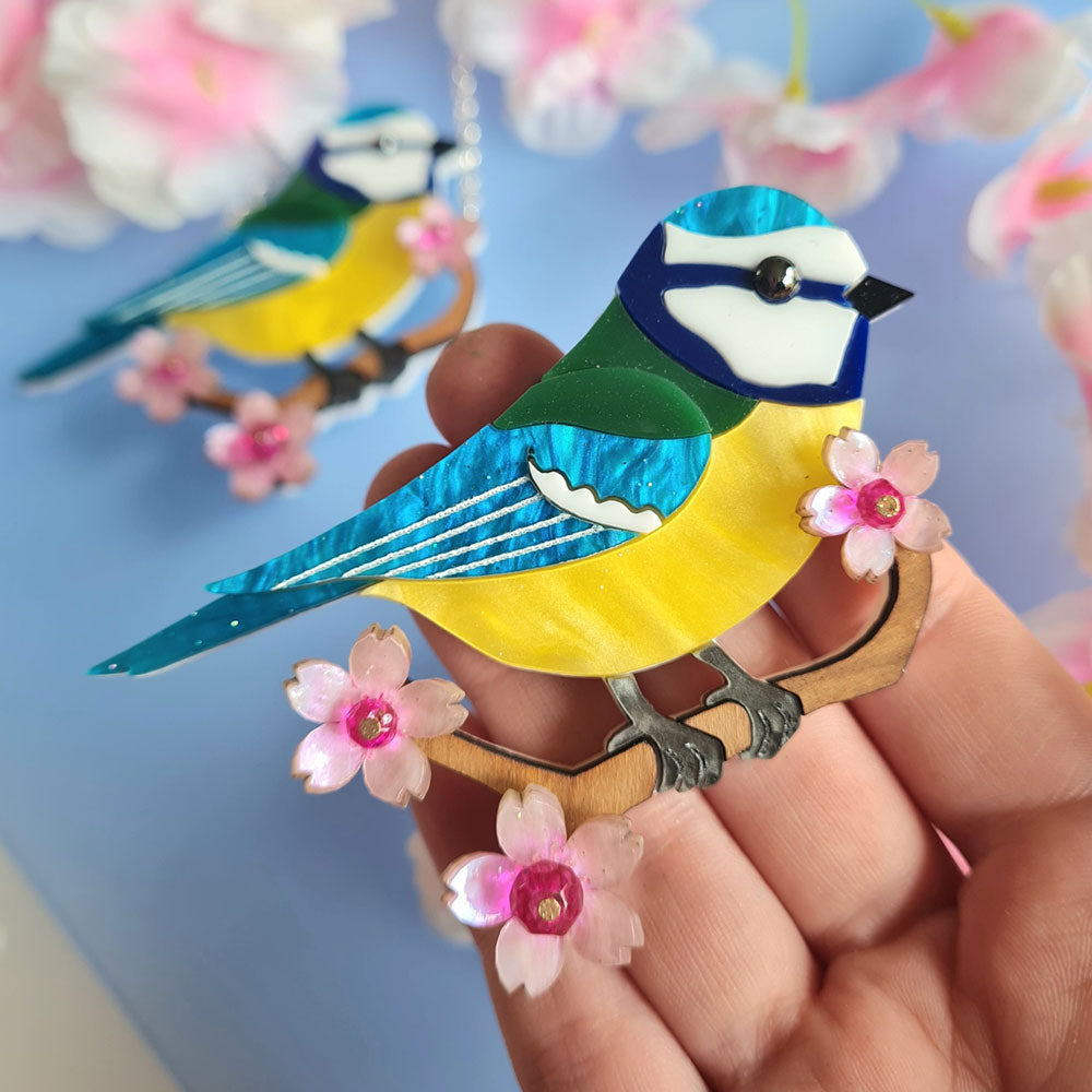 Bluetit Brooch- Pre Order by Cherryloco Jewellery 2