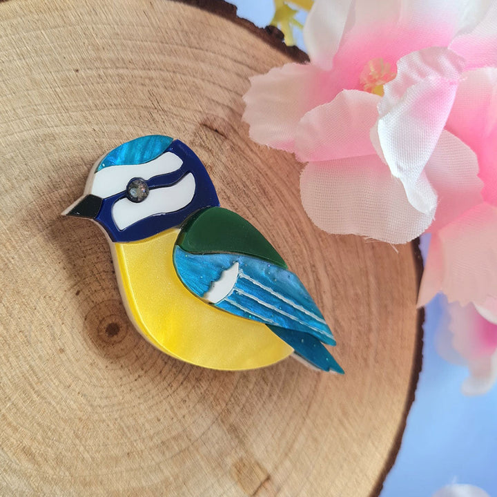 Bluetit Pin Brooch - Pre Order by Cherryloco Jewellery 3