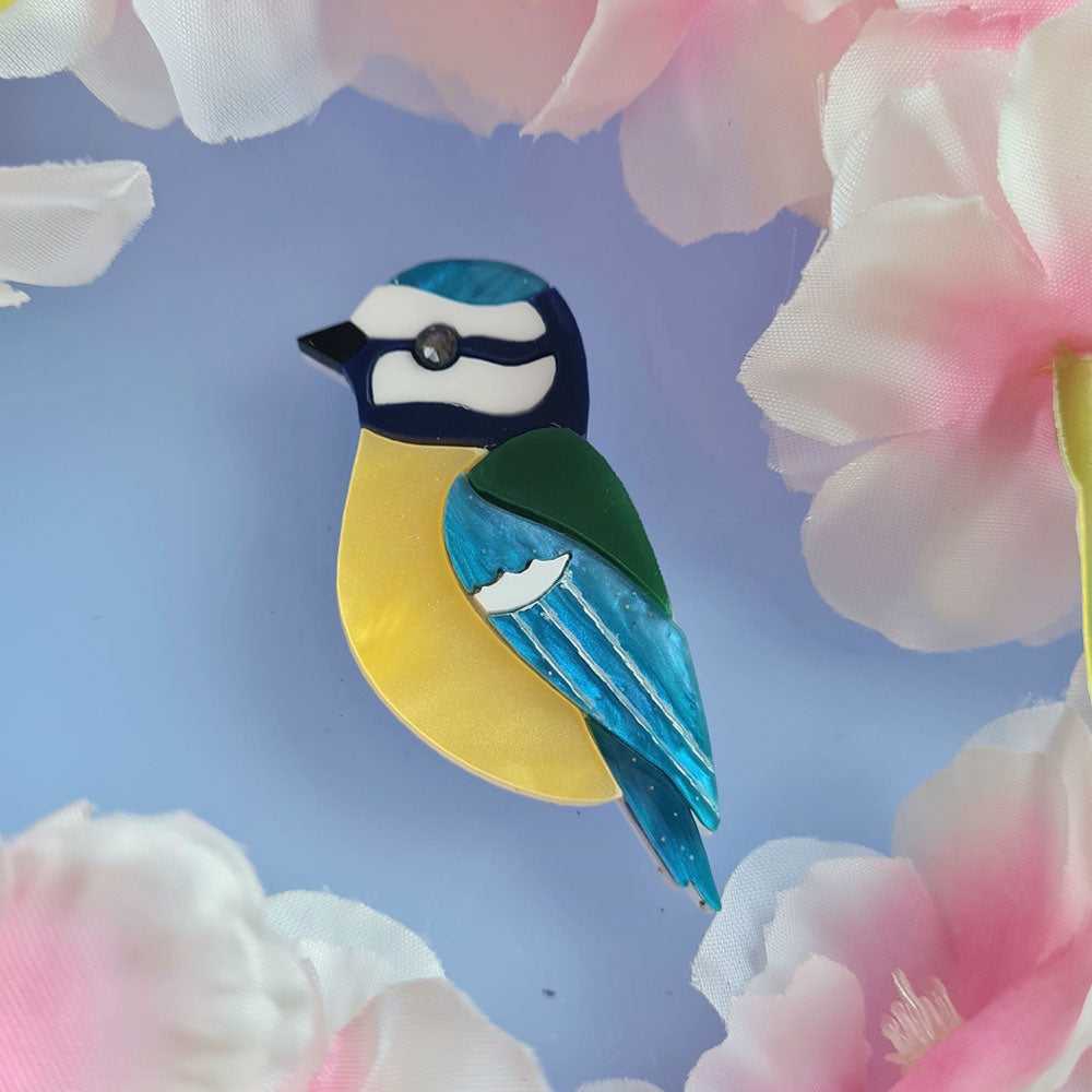 Bluetit Pin Brooch - Pre Order by Cherryloco Jewellery 2