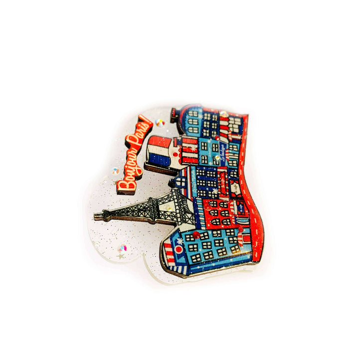 Bonjour Paris Brooch by Rosie Rose Parker