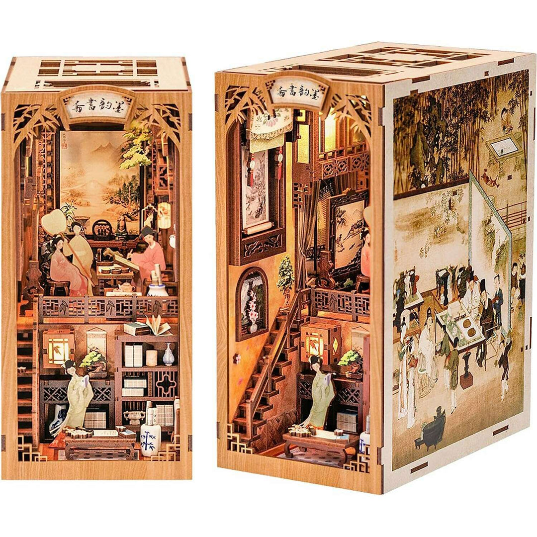 Book Nook Wizardi Miniature - Chinese Bookstore Roombox Kit