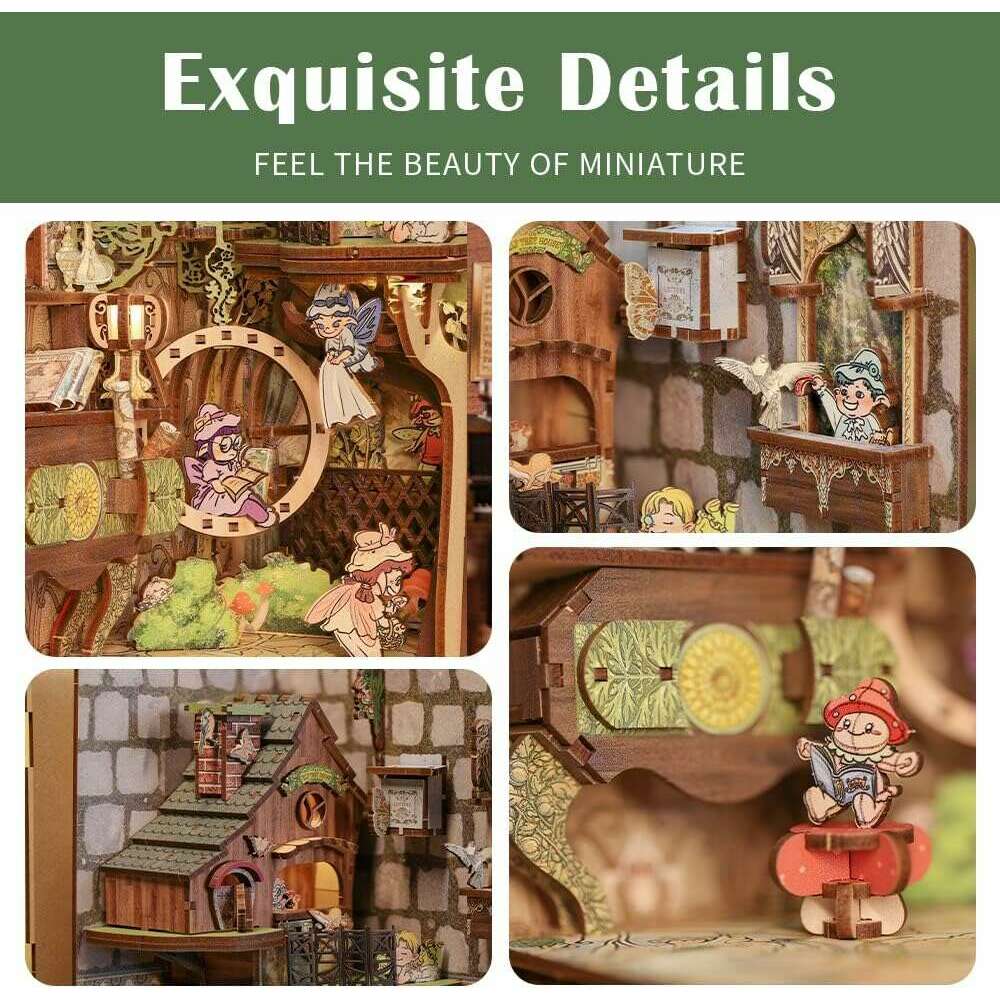 Book Nook Wizardi Miniature - Elven Paradise Roombox Kit