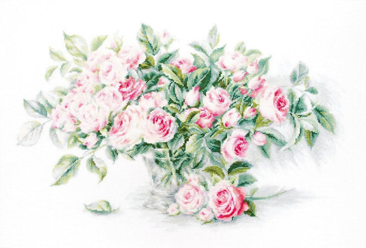 Bouquet of Pink Roses BL22866L Counted Cross-Stitch Kit