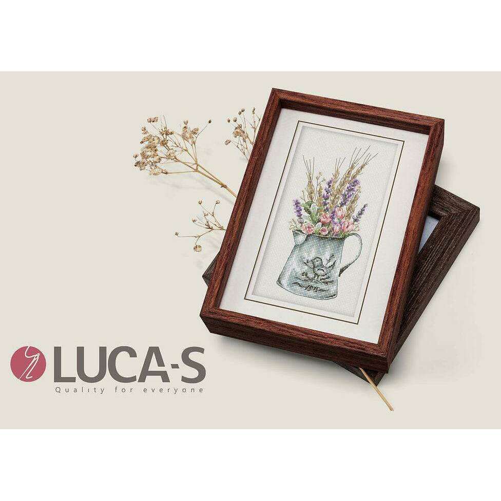 Bouquet with lavender B7008L Counted Cross-Stitch Kit