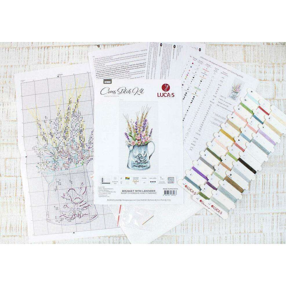 Bouquet with lavender B7008L Counted Cross-Stitch Kit
