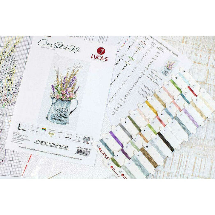 Bouquet with lavender B7008L Counted Cross-Stitch Kit