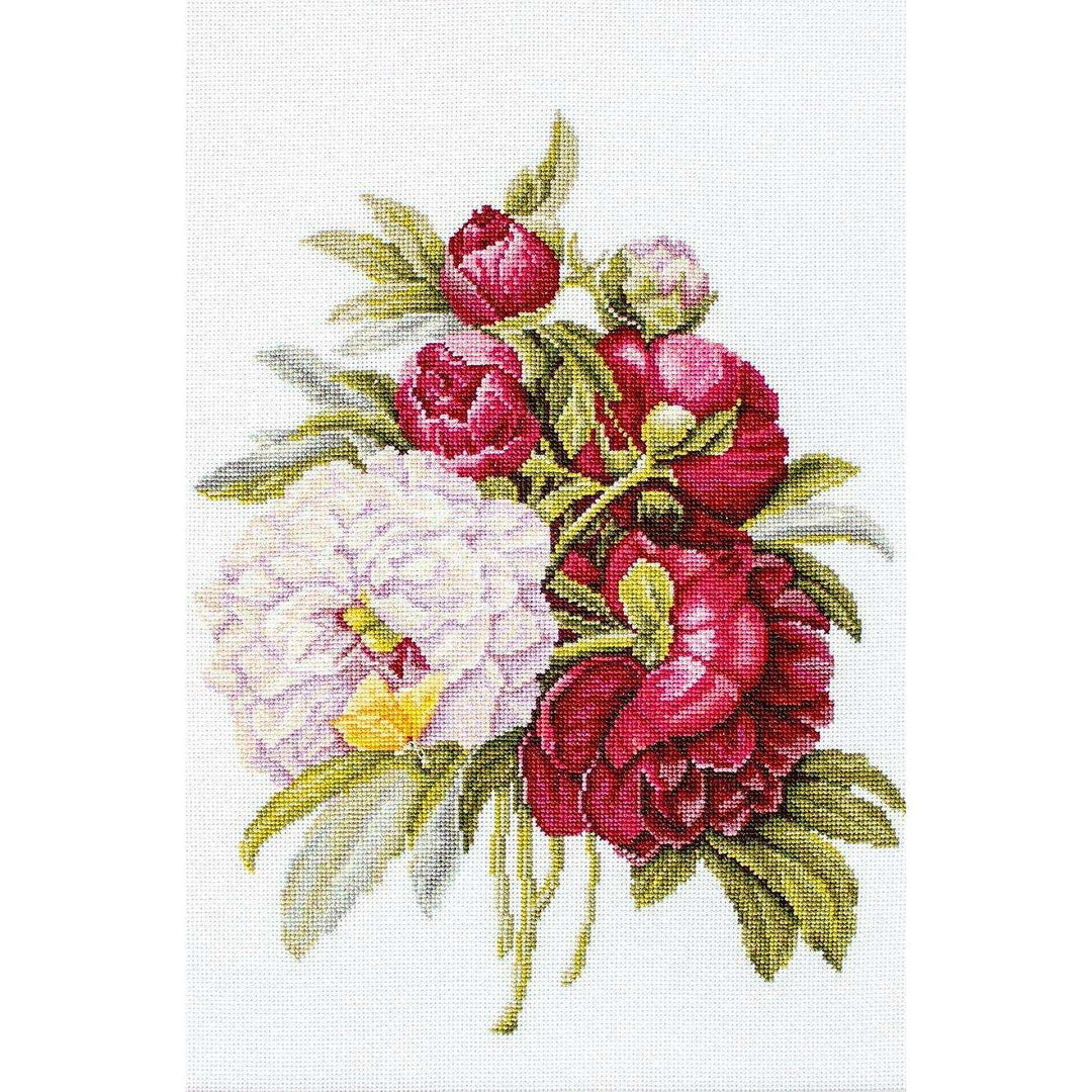 Bouquet with peonies B2354L Counted Cross-Stitch Kit