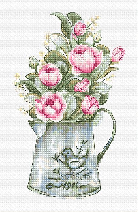 Bouquet with roses B7006L Counted Cross-Stitch Kit