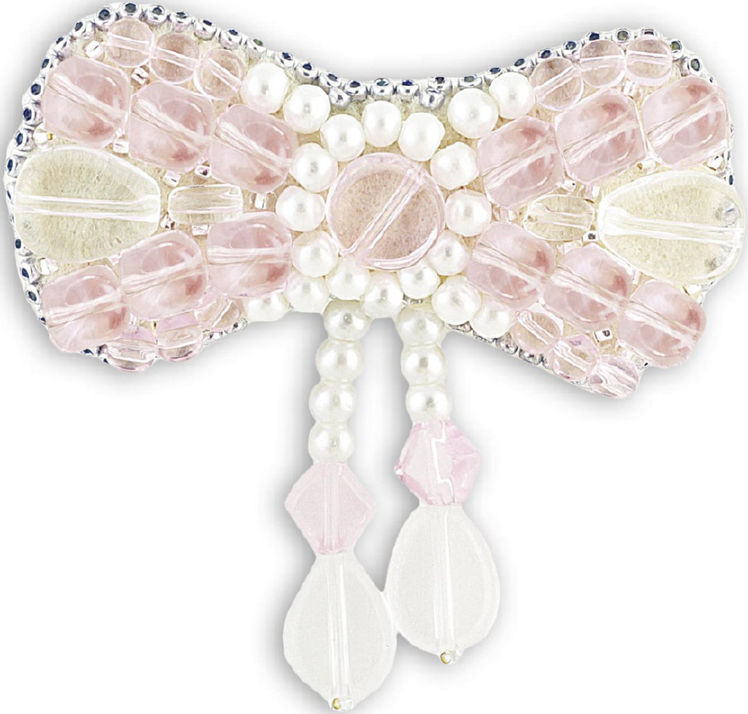 BP-174C Beadwork kit for creating brooch Crystal Art "Small girl-flirt"