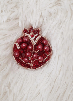 BP-183C Beadwork kit for creating brooch Crystal Art "Pomegranate"