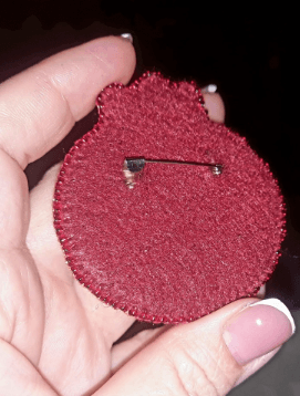 BP-183C Beadwork kit for creating brooch Crystal Art "Pomegranate"