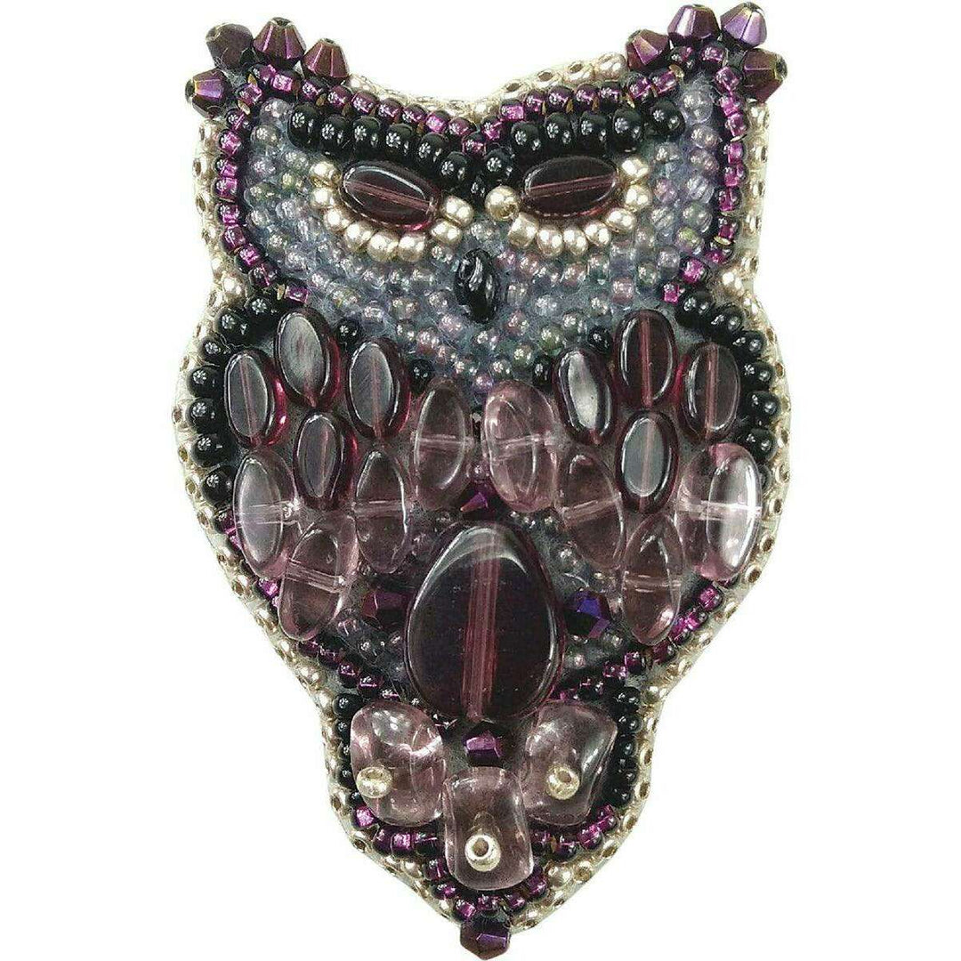 BP-209C Beadwork kit for creating brooch Crystal Art "Owl"