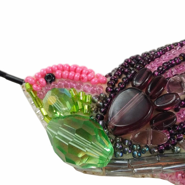 BP-217C Beadwork kit for creating brooch Crystal Art "Fly bird"