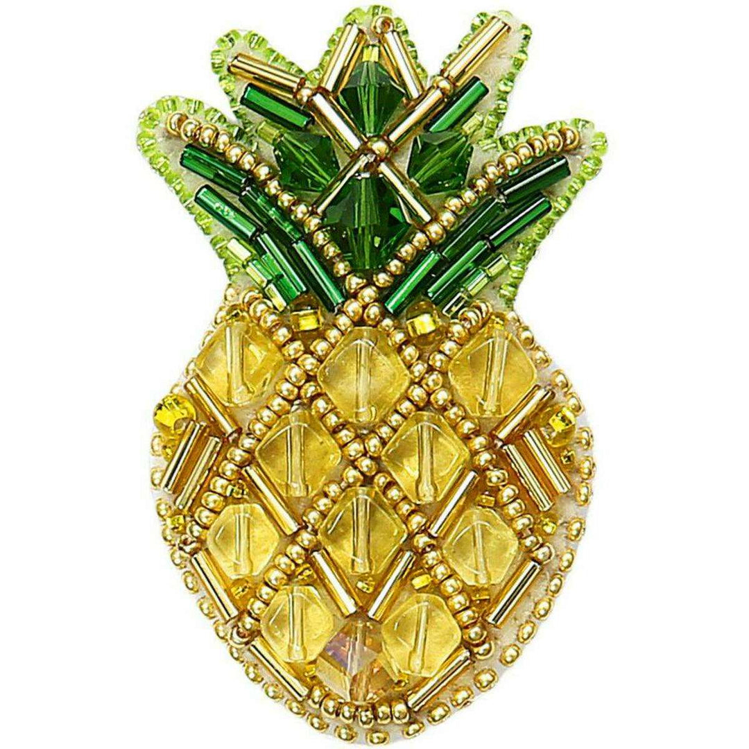 BP-230C Beadwork kit for creating brooch Crystal Art "Pineapple"