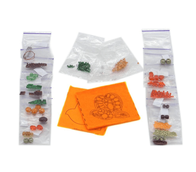 BP-233C Beadwork kit for creating brooch Crystal Art "Apricot"