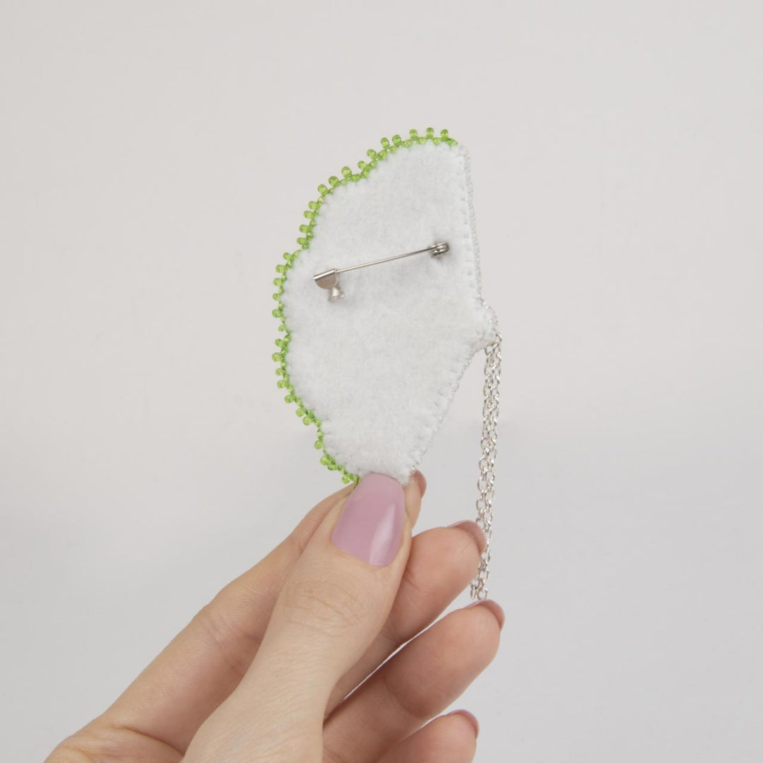 BP-303C Beadwork kit for creating brooch Crystal Art "Fan"