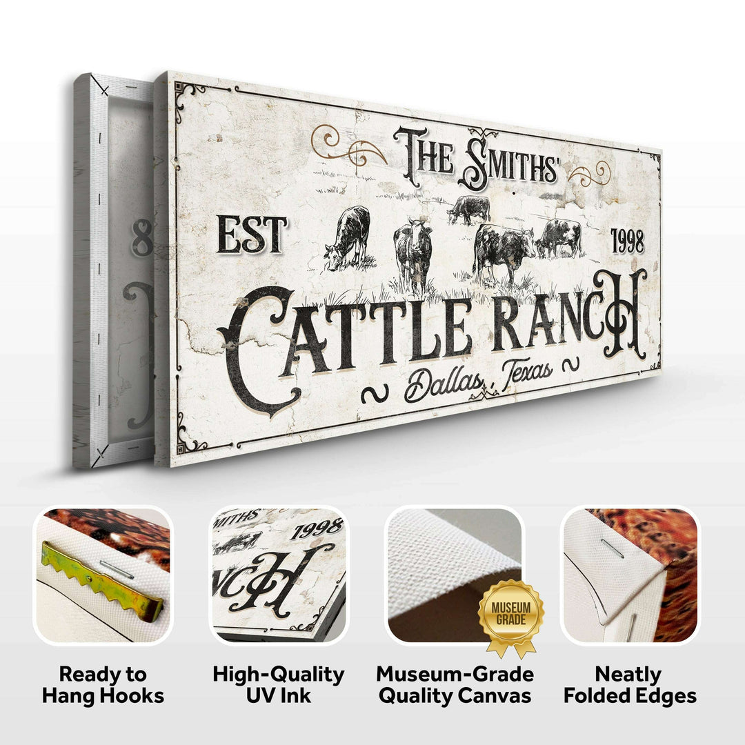 Branded Cattle Ranch Sign III