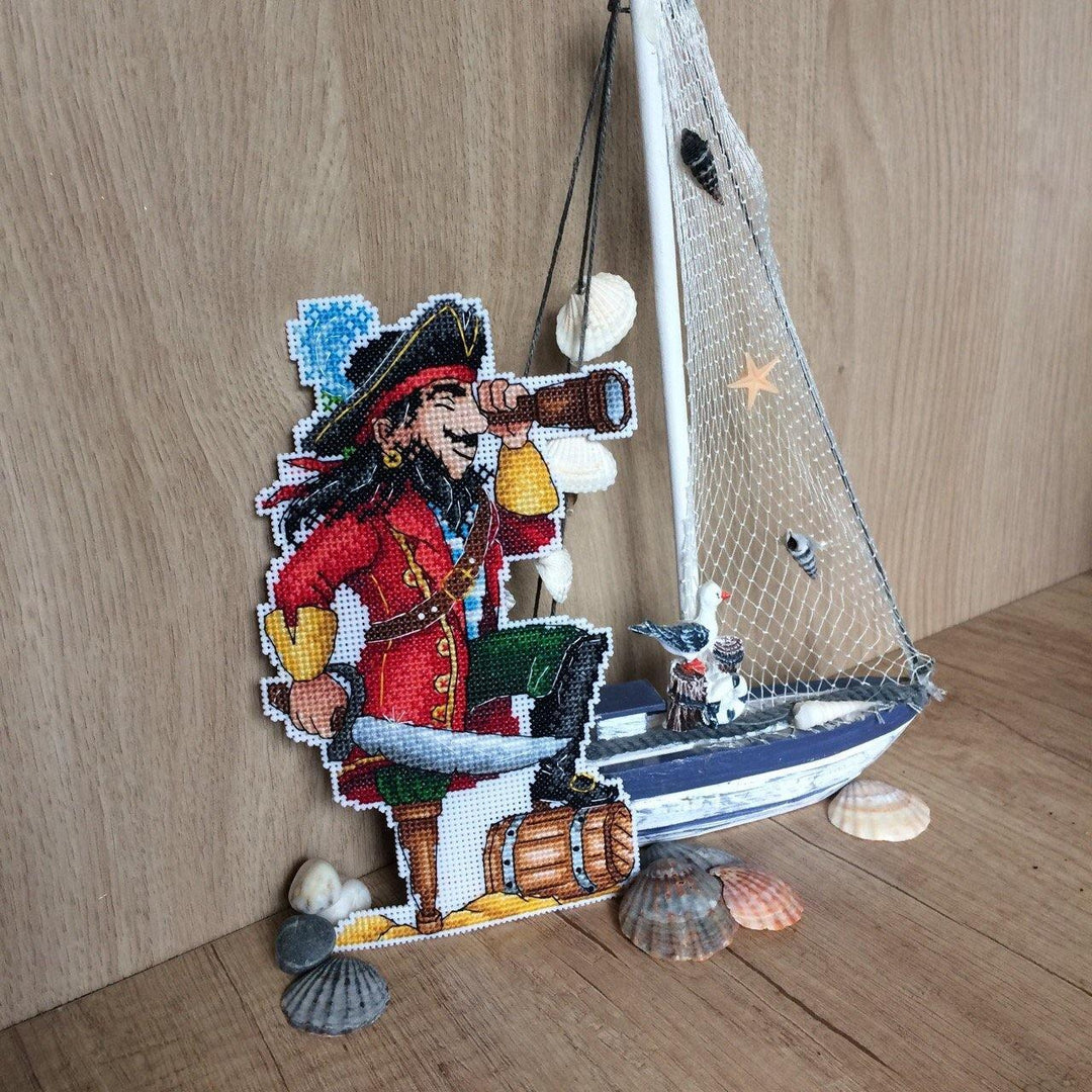 Brave Pirate SR-450 Plastic Canvas Counted Cross Stitch Kit