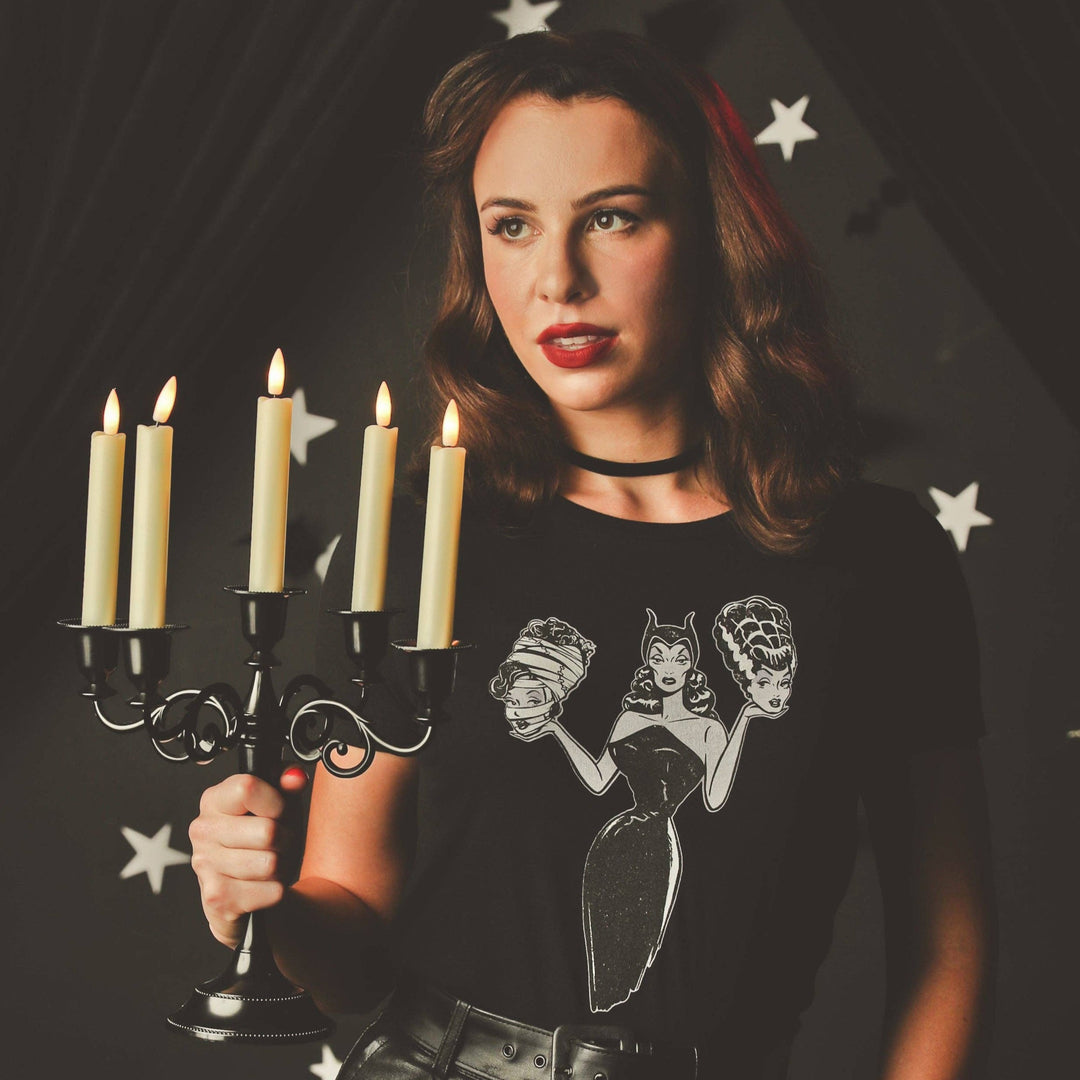 Mind Your Head Fitted Tee in Black - SMALL