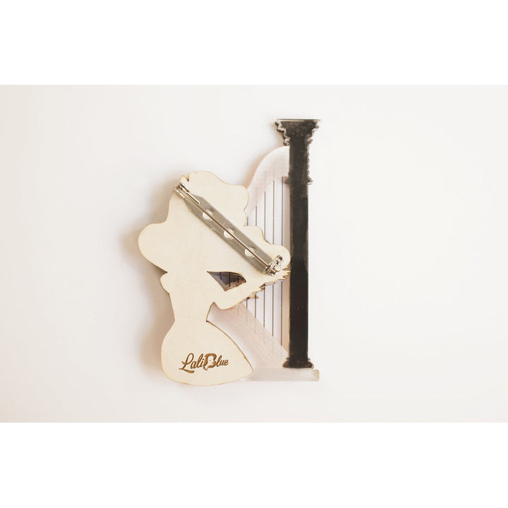 Girl playing the harp Brooch by Laliblue 3