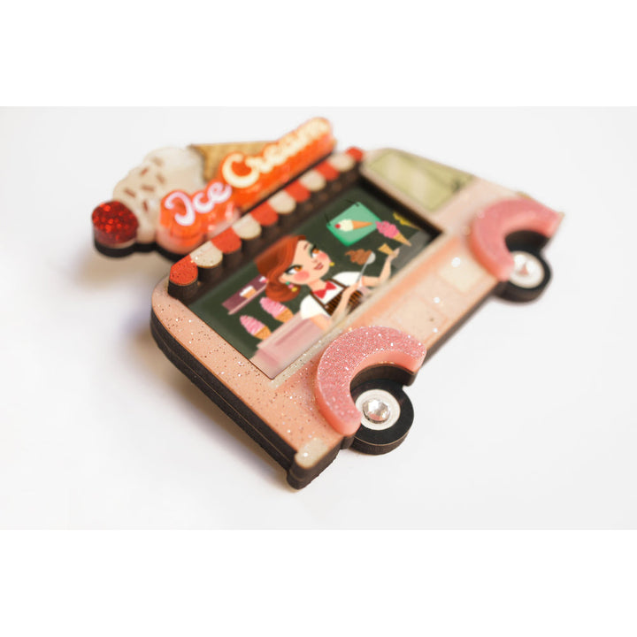 Ice Cream Truck Brooch by Laliblue 1