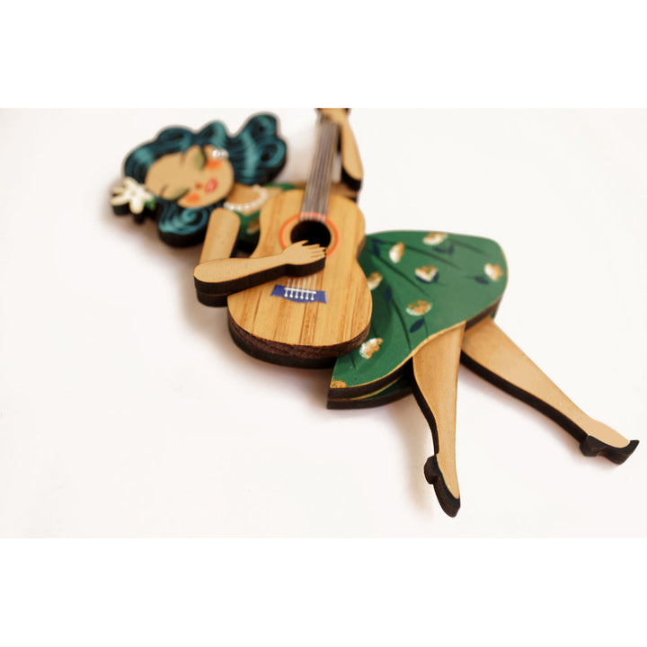 Girl playing guitar Brooch by Laliblue 1