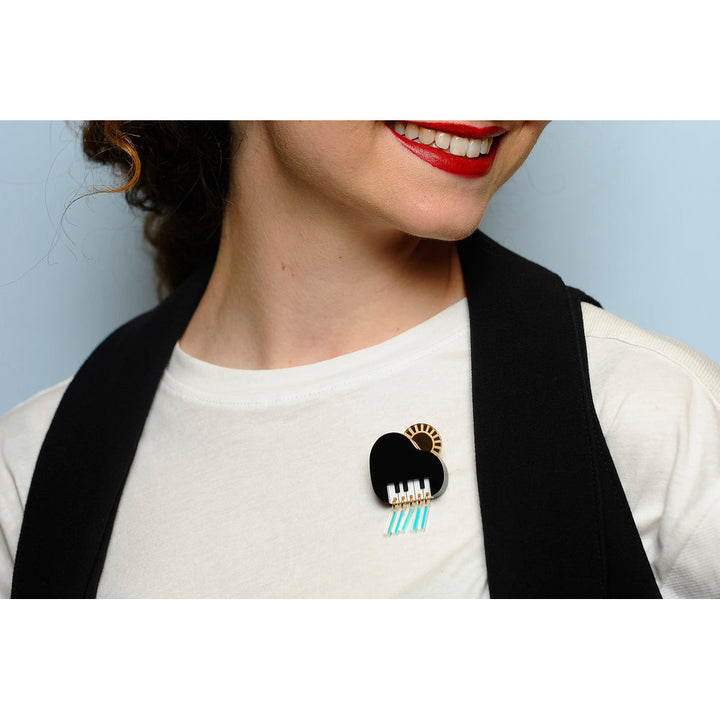 Piano cloud with sun brooch by Laliblue 3
