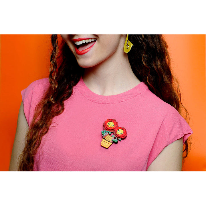 Accordion Flower Brooch by Laliblue 3