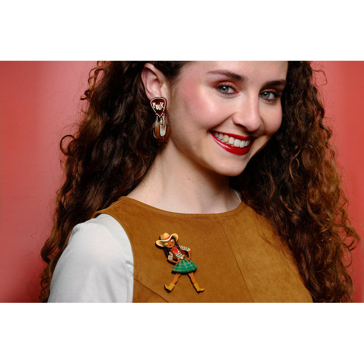 Country girl dancing Brooch by Laliblue 4