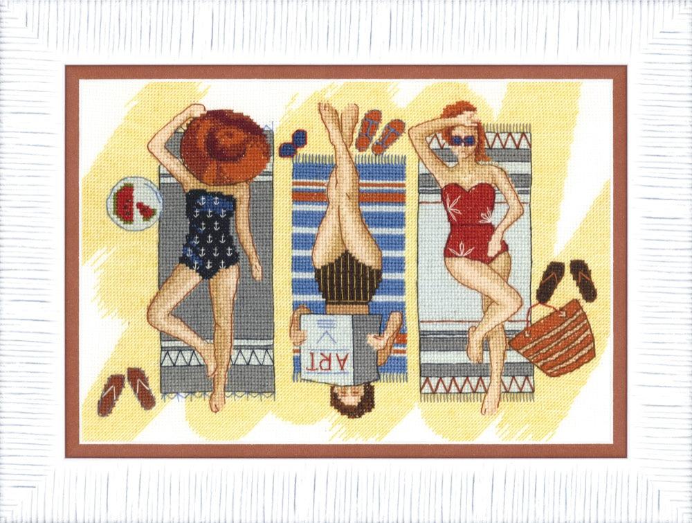 BT-164C Counted cross stitch kit Crystal Art "Rest at the sea"