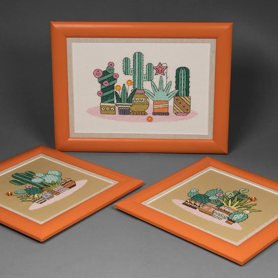BT-205C Counted cross stitch kit Crystal Art Triptych "Bright Mexico"
