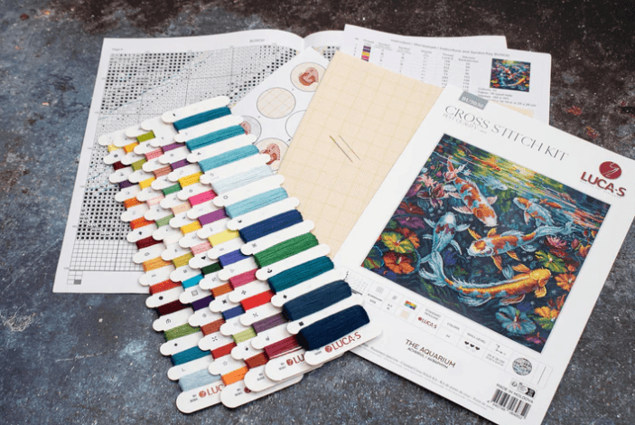 The Aquarium BU5030L Counted Cross-Stitch Kit