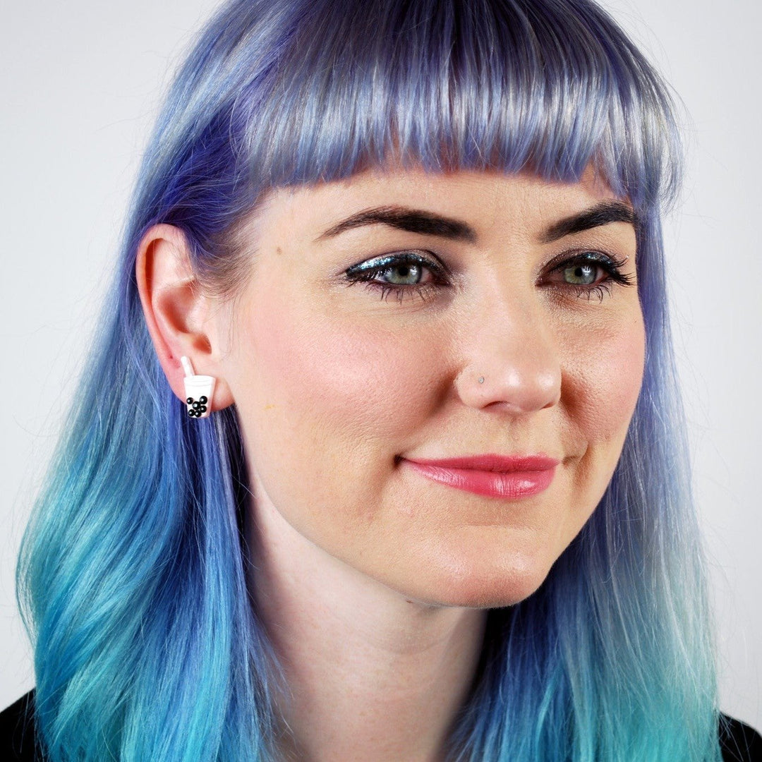 LAST CHANCE! Bubble Tea Earrings with Crystal Boba