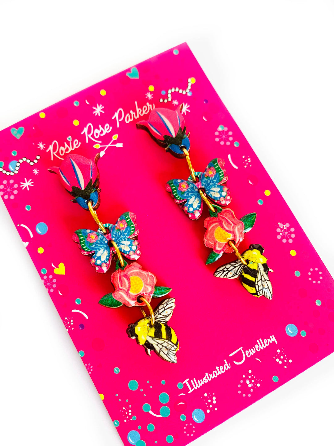 Floral Heaven Dangle Earrings by Rosie Rose Parker