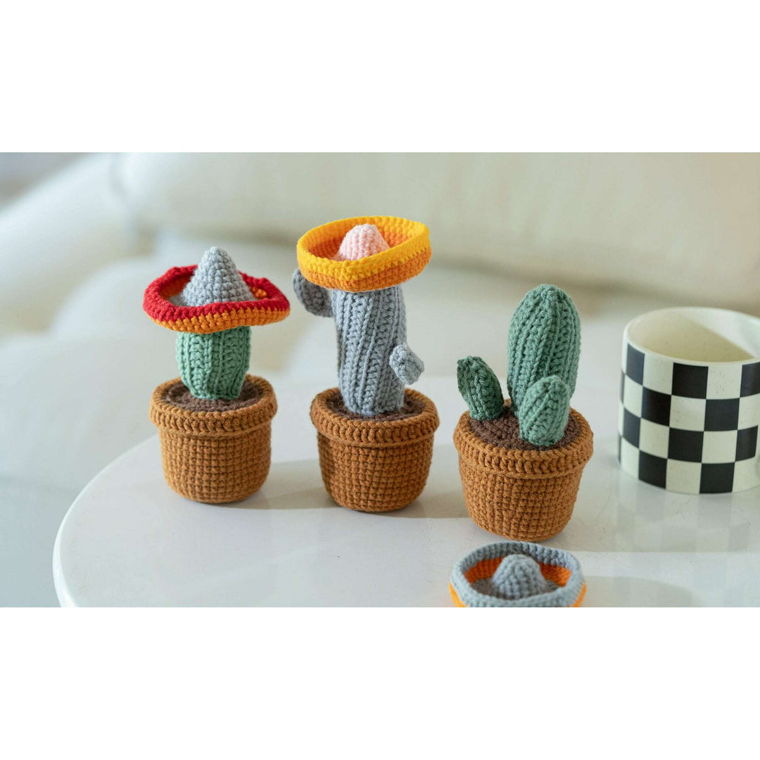 Cacti Amigurumi DIY Crochet Kit Wizardi F07N8-M191-M193