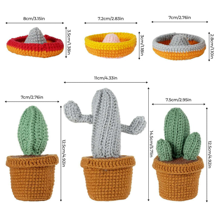 Cacti Amigurumi DIY Crochet Kit Wizardi F07N8-M191-M193