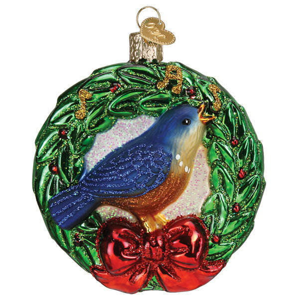 Old World Christmas Calling Bird Blown Glass Ornament