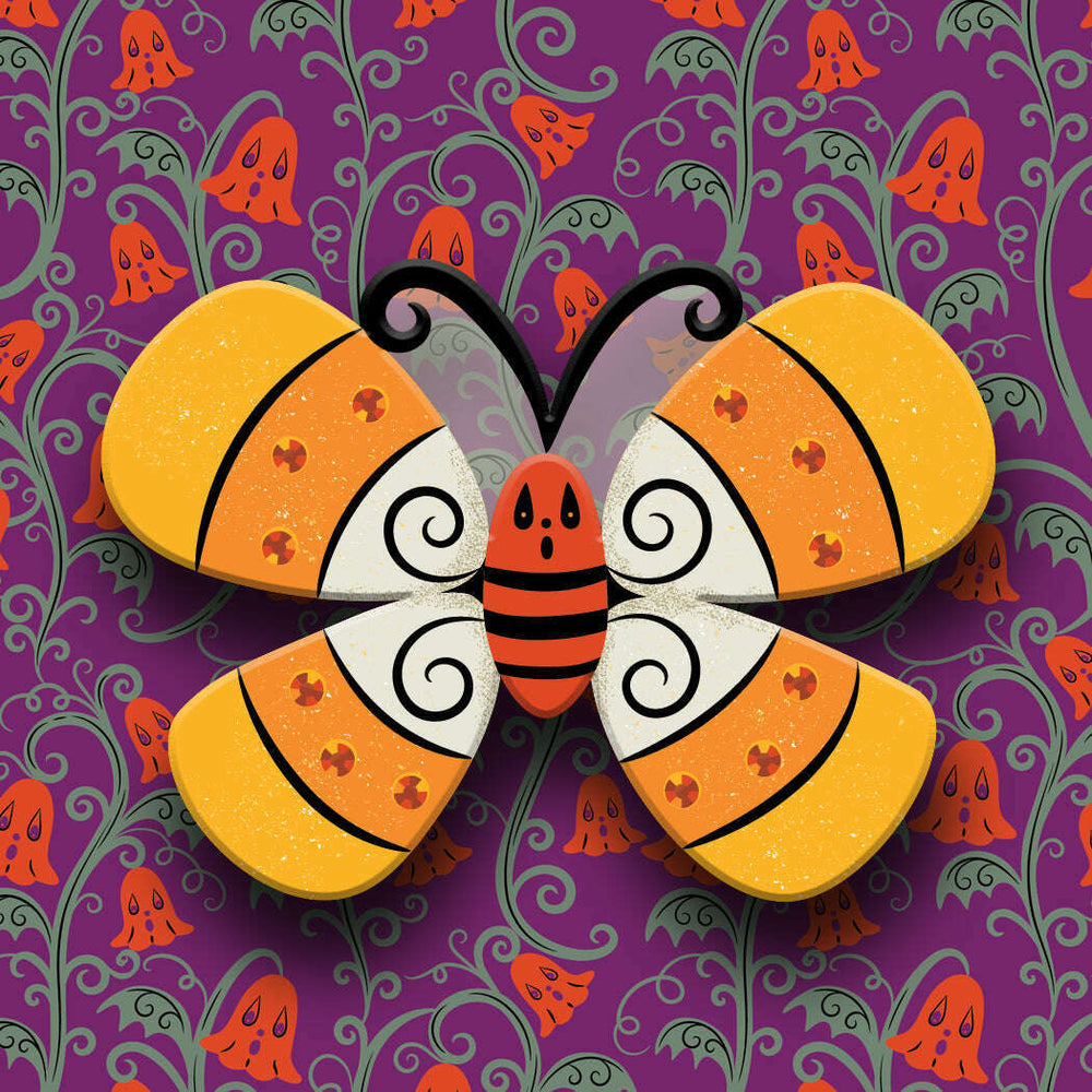 Candy Corn Winged Weena Brooch by Johanna Parker x Lipstick & Chrome – view 2