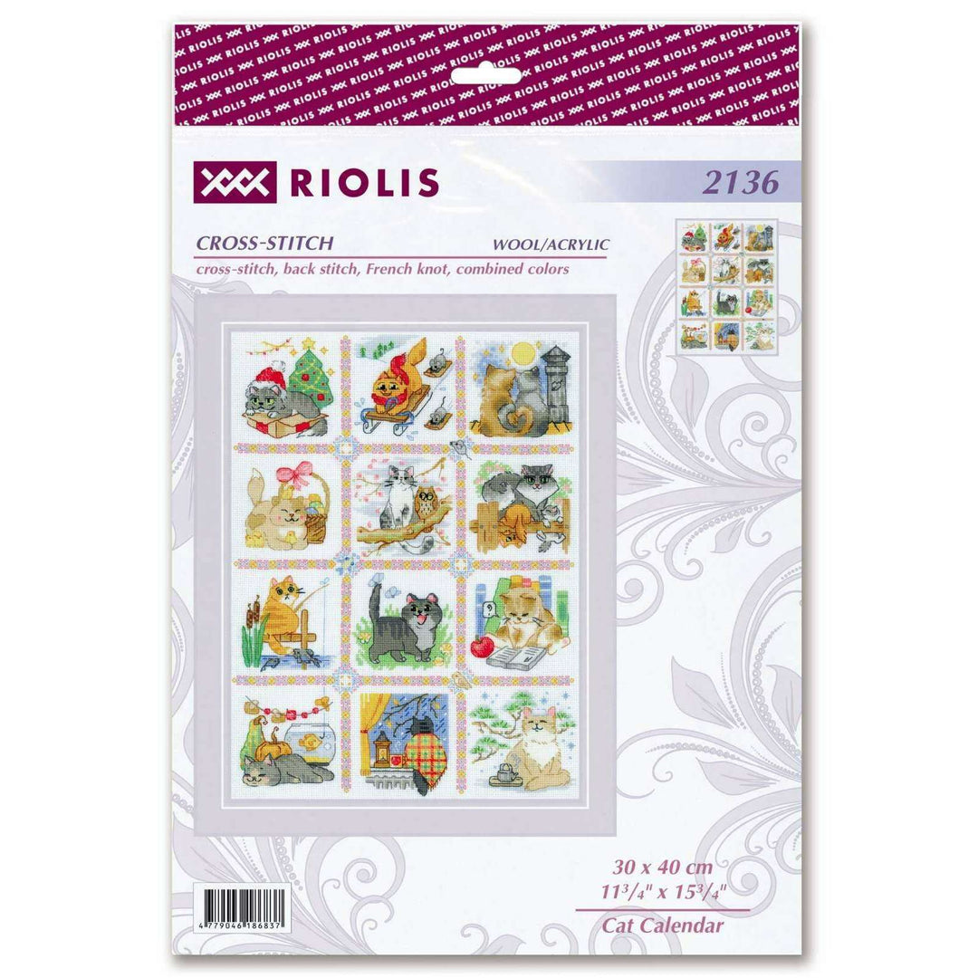 Cat Calendar R2136 Counted Cross Stitch Kit