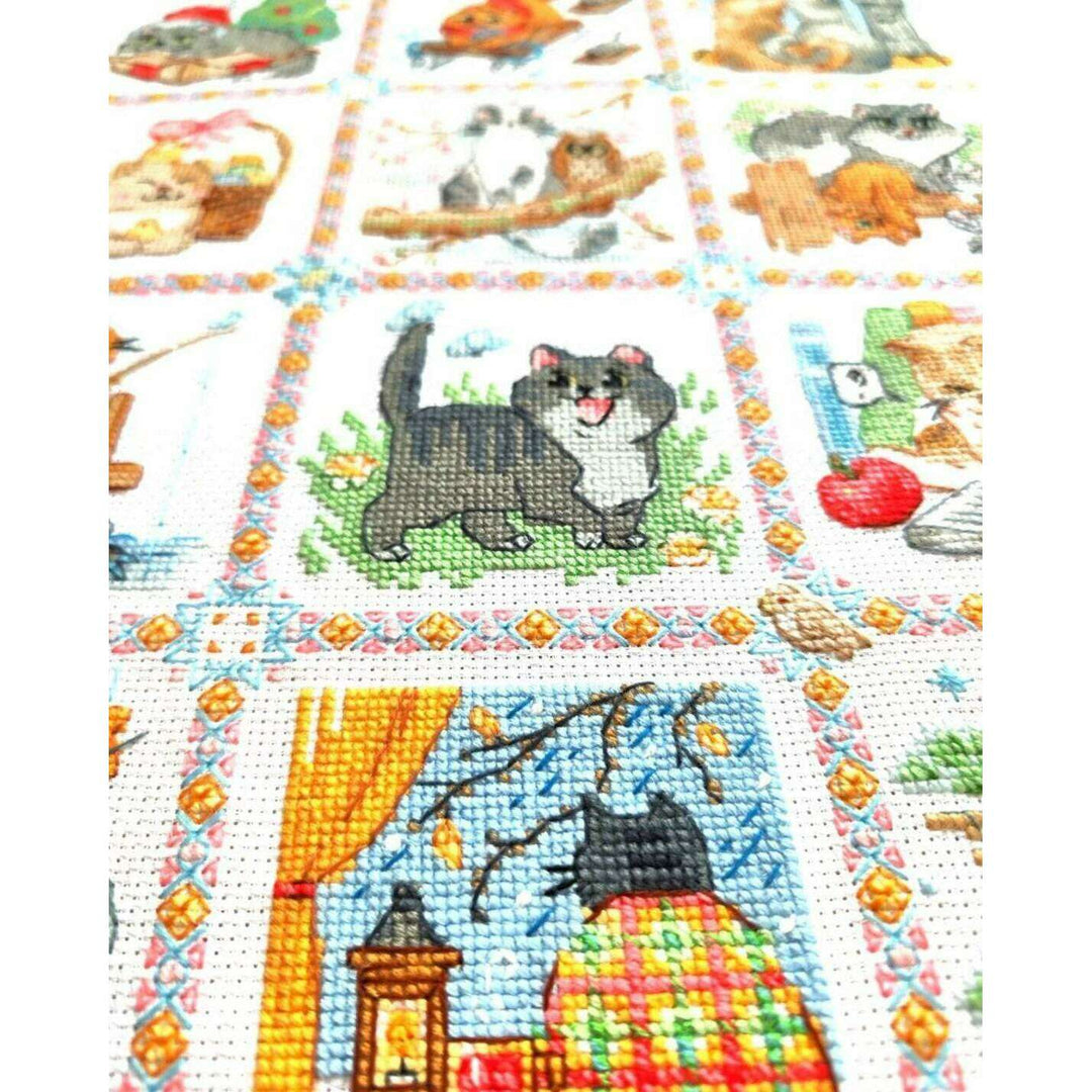 Cat Calendar R2136 Counted Cross Stitch Kit