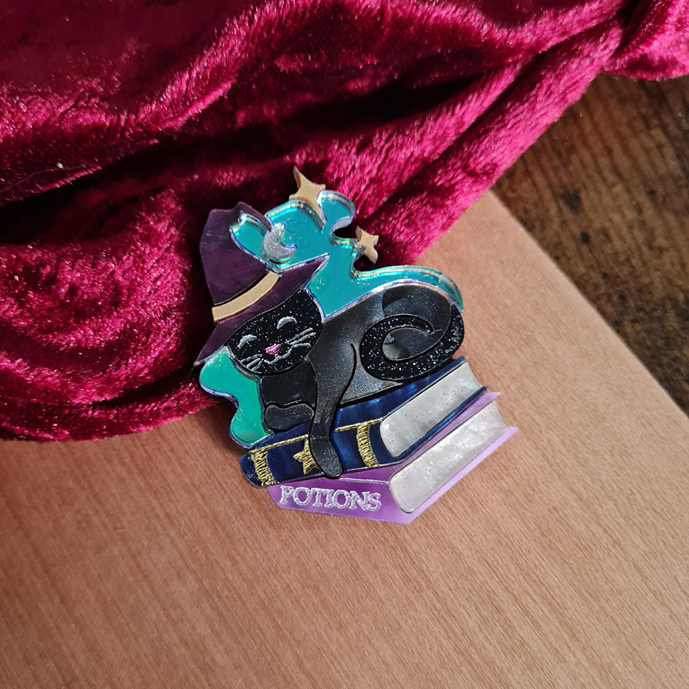 Cat Tarot Card Pin Brooch by Cherryloco Jewellery 4