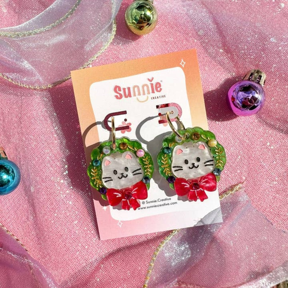 Cat Wreath Earrings 5