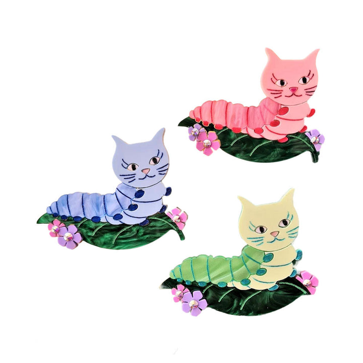 Caterpillar Critter Brooch by Cherryloco Jewellery 1