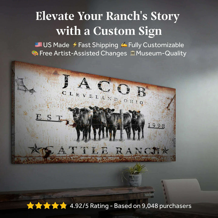 Cattle Ranch Sign X