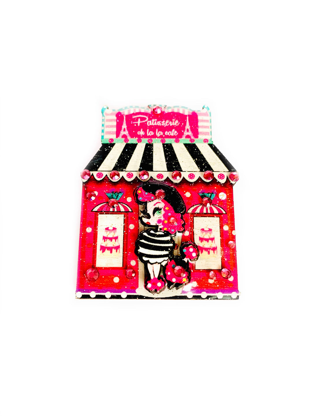 LuLu the Poodle Pattiserie Brooch by Rosie Rose Parker