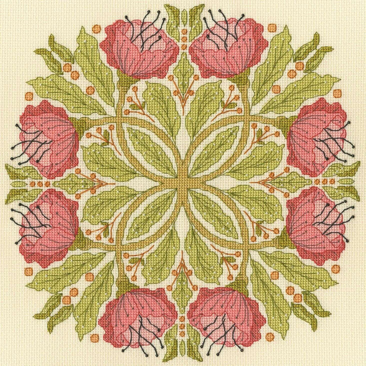 Celtic Poppies XBUF1 Counted Cross Stitch Kit